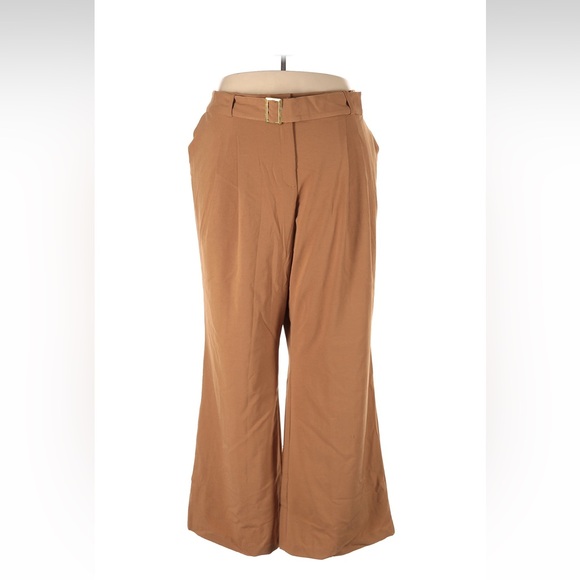 NWT NY&Co 3X Tan Wide Leg Pants - Picture 1 of 6